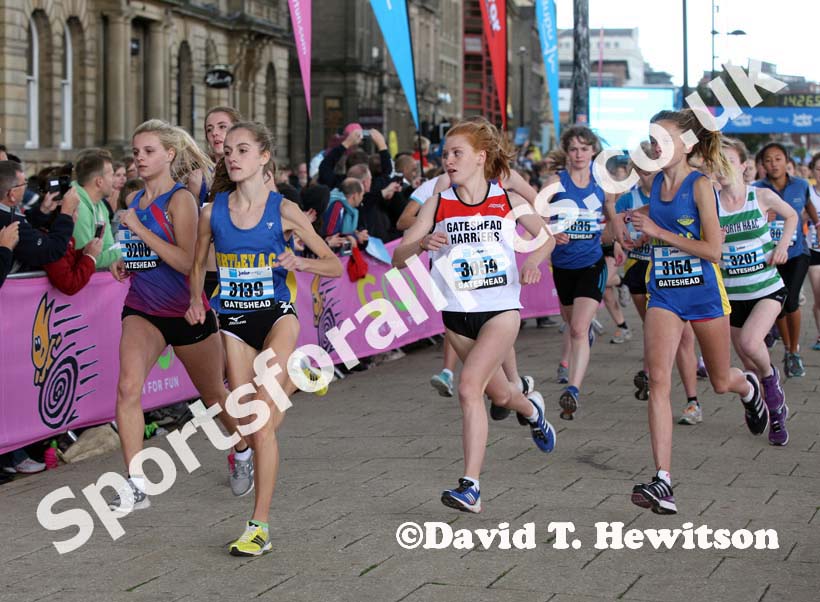Start of the 15-16 age group in the BUPA  Great North Junior Great north Run .